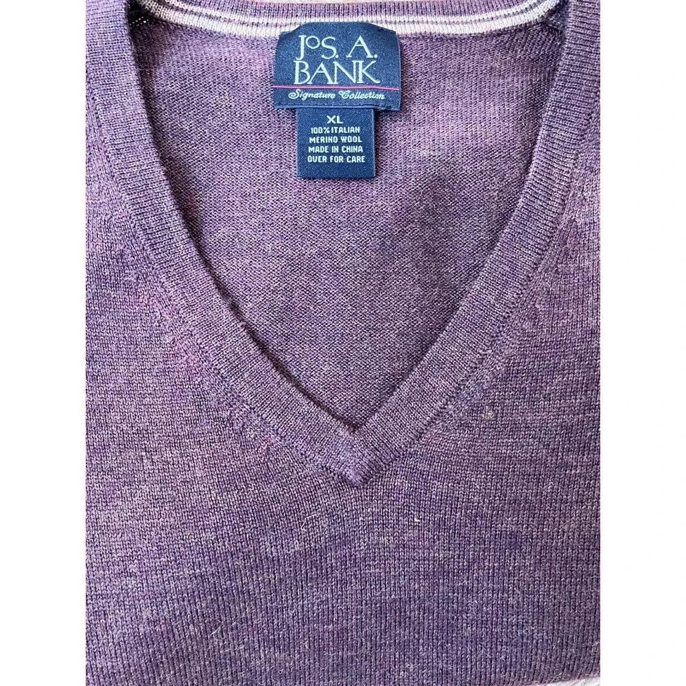 Jos. A. Bank Men's‎ Vest Sz XL Cocco Brown Grandpa Merino Wool Sweater Academia